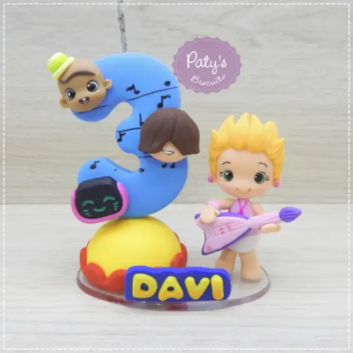 Vela Decorada Wat - Mini Beat Power Rockers