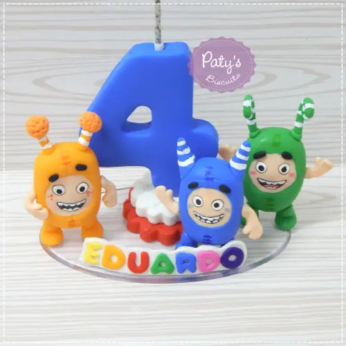 Topinho com Vela Oddbods (mod. 01)