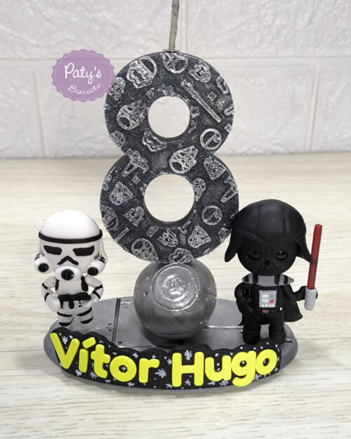 Topinho com Vela Stormtrooper e Darth Vader - Star Wars