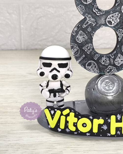 Topinho com Vela Stormtrooper e Darth Vader - Star Wars