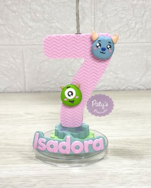 Vela Decorada Monstros S.A. Kawaii
