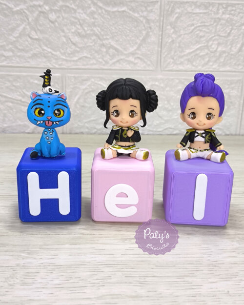 Cubos Decorados Guerreiras do KPop (valor Unitário)