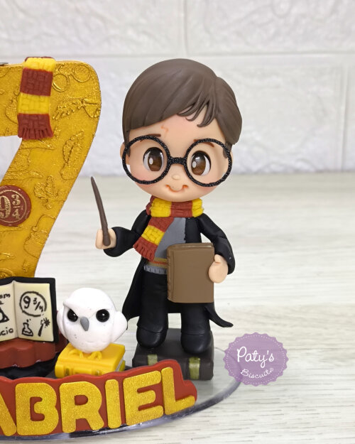 Topinho com Vela Personalizado Harry Potter / Grifinória