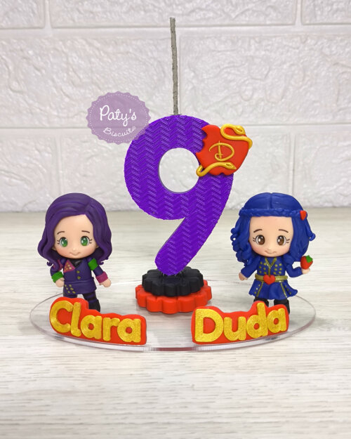 Topinho com Vela Mal e Evie - Descendentes