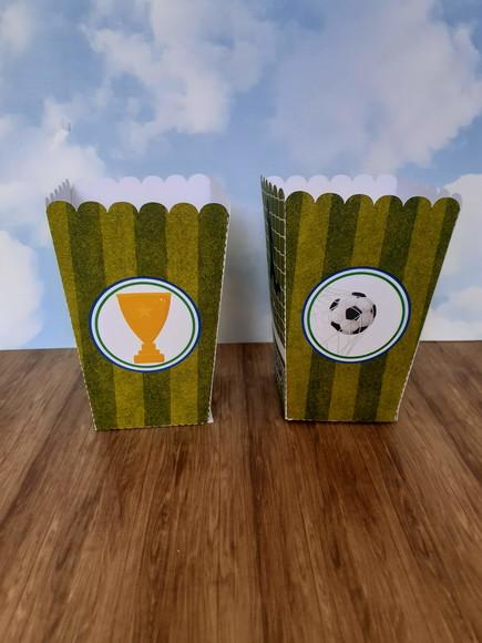 10 Caixa/cachepô de Pipoca Futebol
