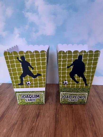 10 Caixa/cachepô de Pipoca Futebol