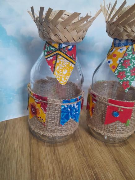 10 Garrafas de Vidro (200ml) Festa Junina