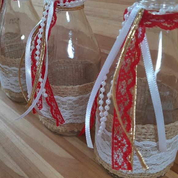 10 Garrafas de Vidro (200ml) Fitas