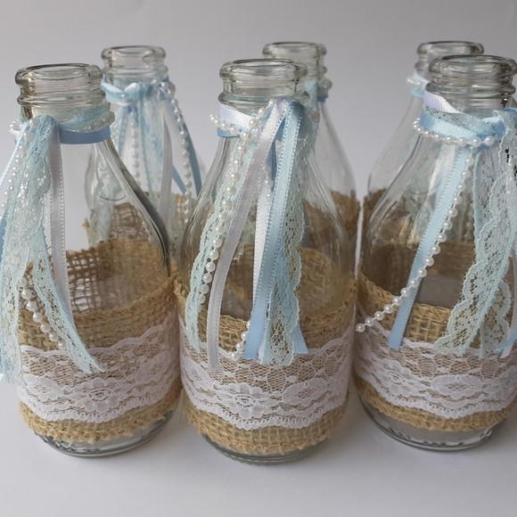 10 Garrafas de Vidro (200ml) Fitas