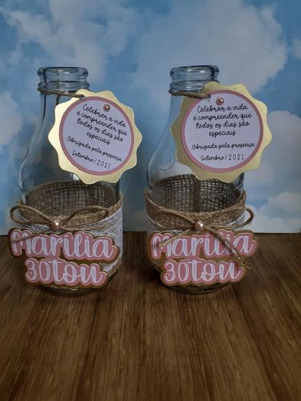 10 Garrafas de Vidro (200ml) Nome