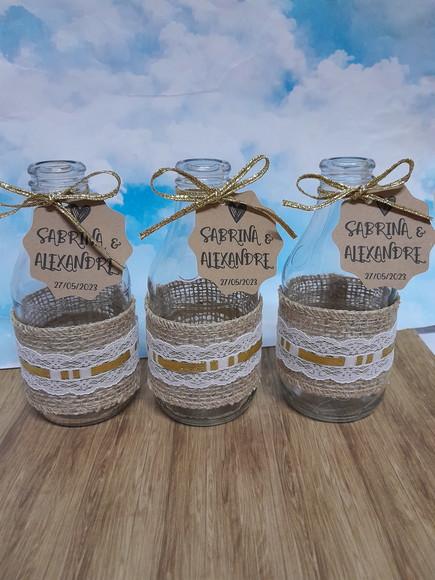 10 Garrafas de Vidro (200ml) Passa Fita