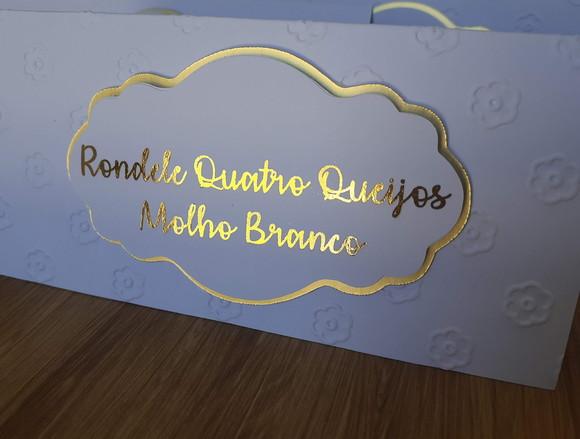 10 Plaquinhas de Identificação/comida - Dourado