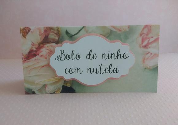 10 Plaquinhas de Identificação/comida Flores