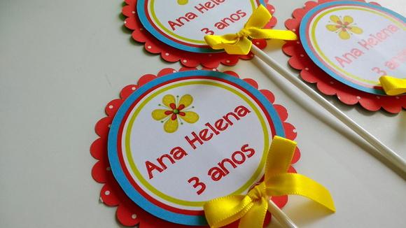 10 Topper Enfeite para Centro de Mesa Piquenique