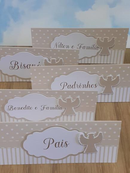 15 Plaquinhas de Identificação/convidados Batizado