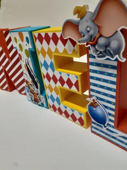 2 Letra Decorativa 3d Circo