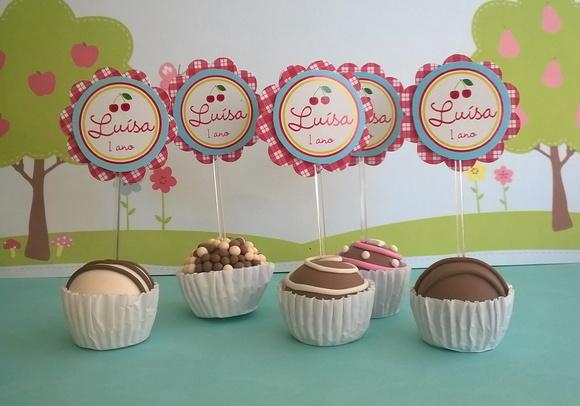 20 Topper para Doces - Piquenique Tag