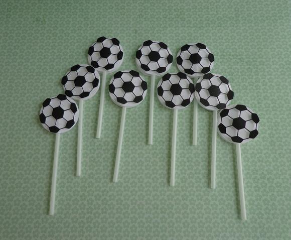 20 Topper para Doces Bola Futebol