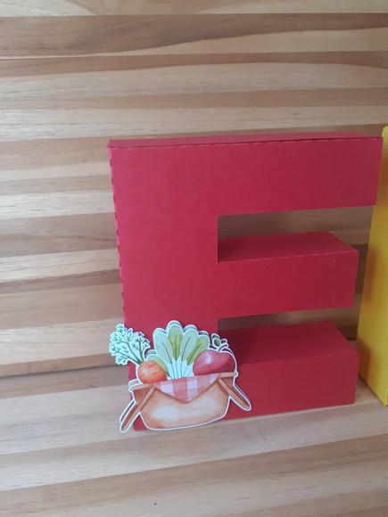 4 Letra Decorativa 3d Colorida Lisa