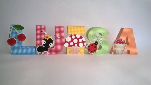 5 Letras Decorativas 3d Piquenique