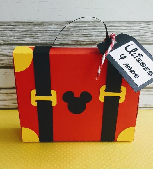 5 Maletas Viagem para Lembrancinha Mickey