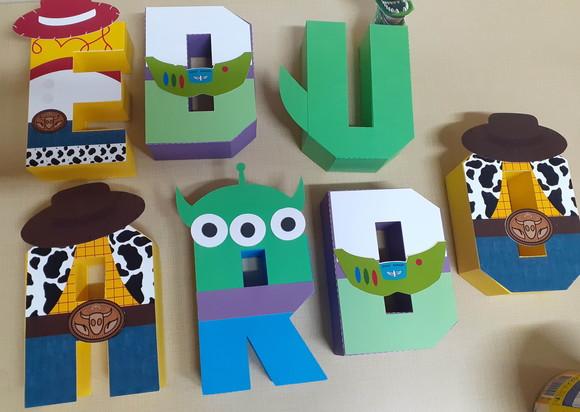 6 Letra 3d Toy Story