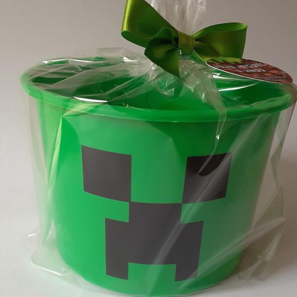 7 Baldes de Pipoca Minecraft Pronta Entrega