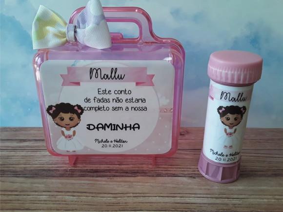 Maleta Acrílica com bolha de sabão - Casamento I