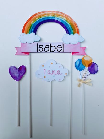 Topo de Bolo/cake Topper - Arco Íris