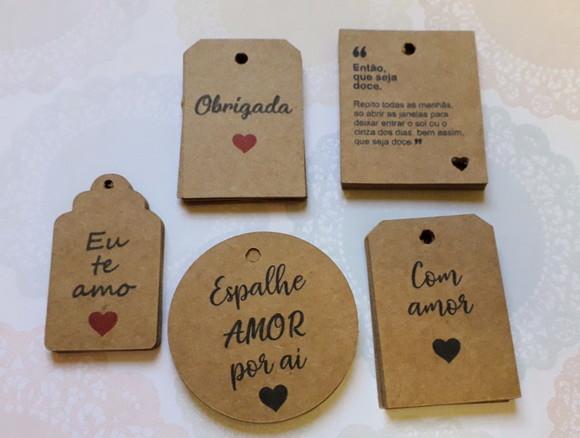 Tag Agradecimento - 100 Unidades