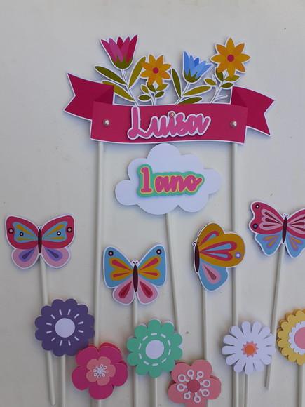 Topo de Bolo/cake Topper - Jardim