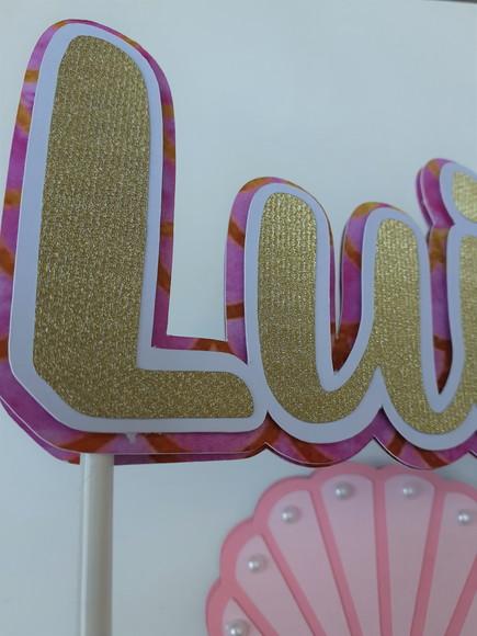 Topo de Bolo/cake Topper - Fundo do Mar