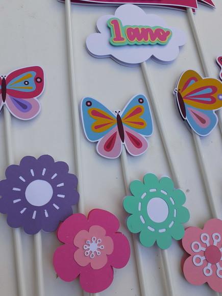 Topo de Bolo/cake Topper - Jardim