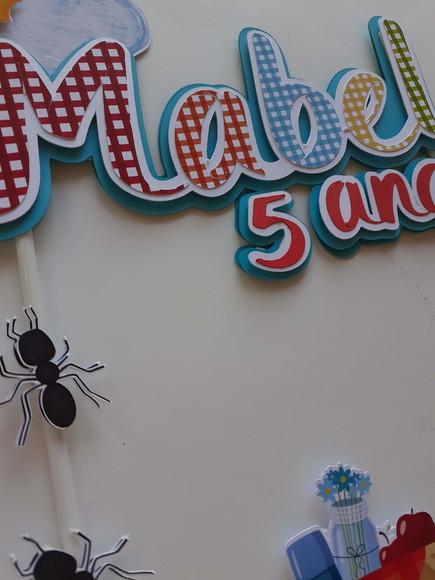 Topo de Bolo/cake Topper - Piquenique