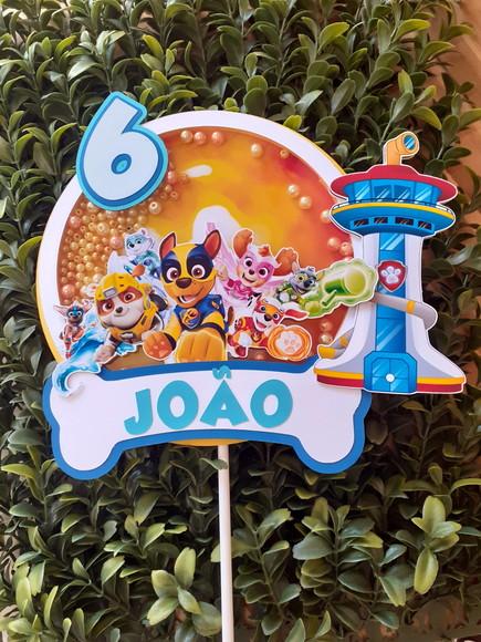 Topo de Bolo/cake Topper com Visor - Patrulha Canina