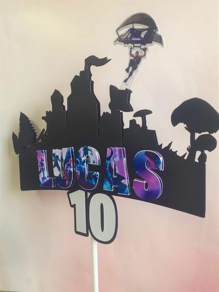 Topo de Bolo/cake Topper Fortnite