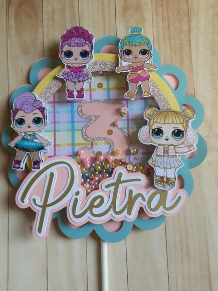 Topo de Bolo/cake Topper com Visor Lol