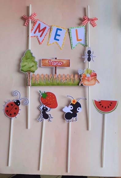 Topo de Bolo/cake Topper Piquenique