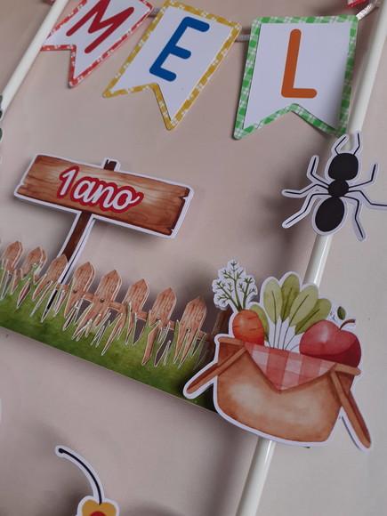 Topo de Bolo/cake Topper Piquenique