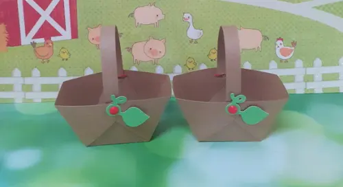 10 Forminhas de Doces Cesta Piquenique com Alça