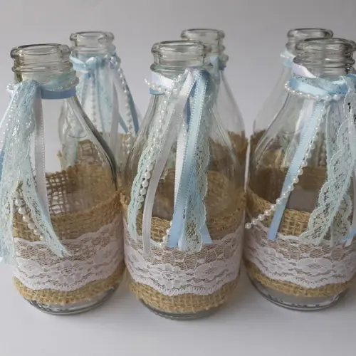 10 Garrafas de Vidro (200ml) Fitas