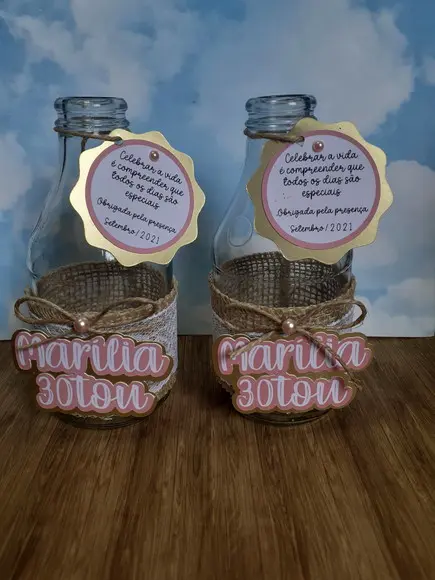 10 Garrafas de Vidro (200ml) Nome