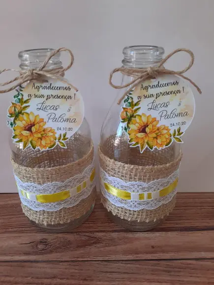 10 Garrafas de Vidro (200ml) Passa Fita