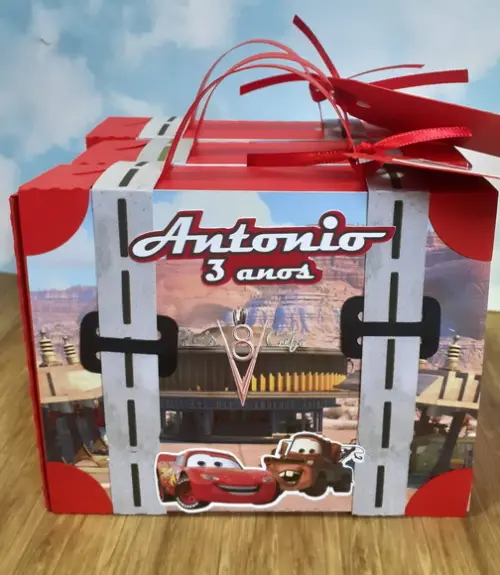 10 Maletas Viagem para Lembrancinha Carros