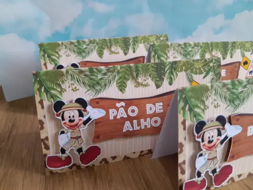 10 Plaquinha de Identificação/comida Minnie Mickey