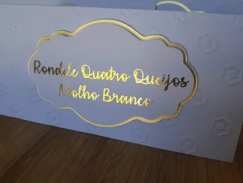 10 Plaquinhas de Identificação/comida - Dourado
