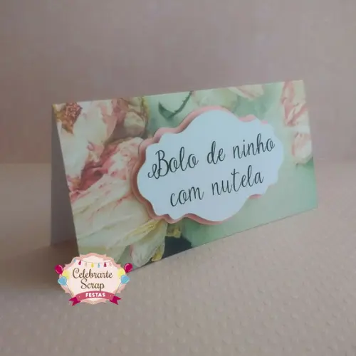 10 Plaquinhas de Identificação/comida Flores