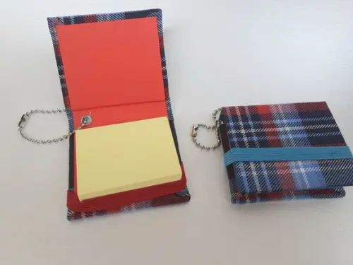 10 Porta Bloco Post It Revestimento Tecido