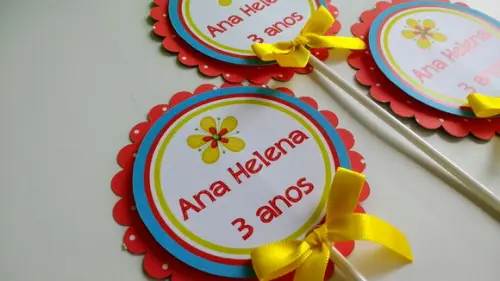 10 Topper Enfeite para Centro de Mesa Piquenique