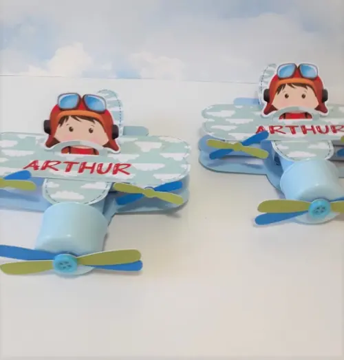 10 Tubetes Avião Menino Aviador